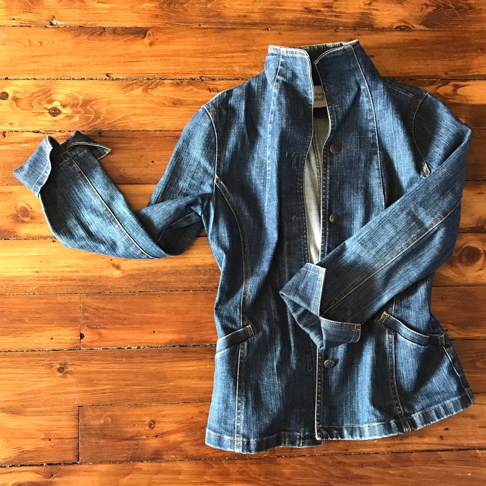 High Neck Denim Jacket