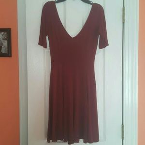 Burgundy fun flirty dress!