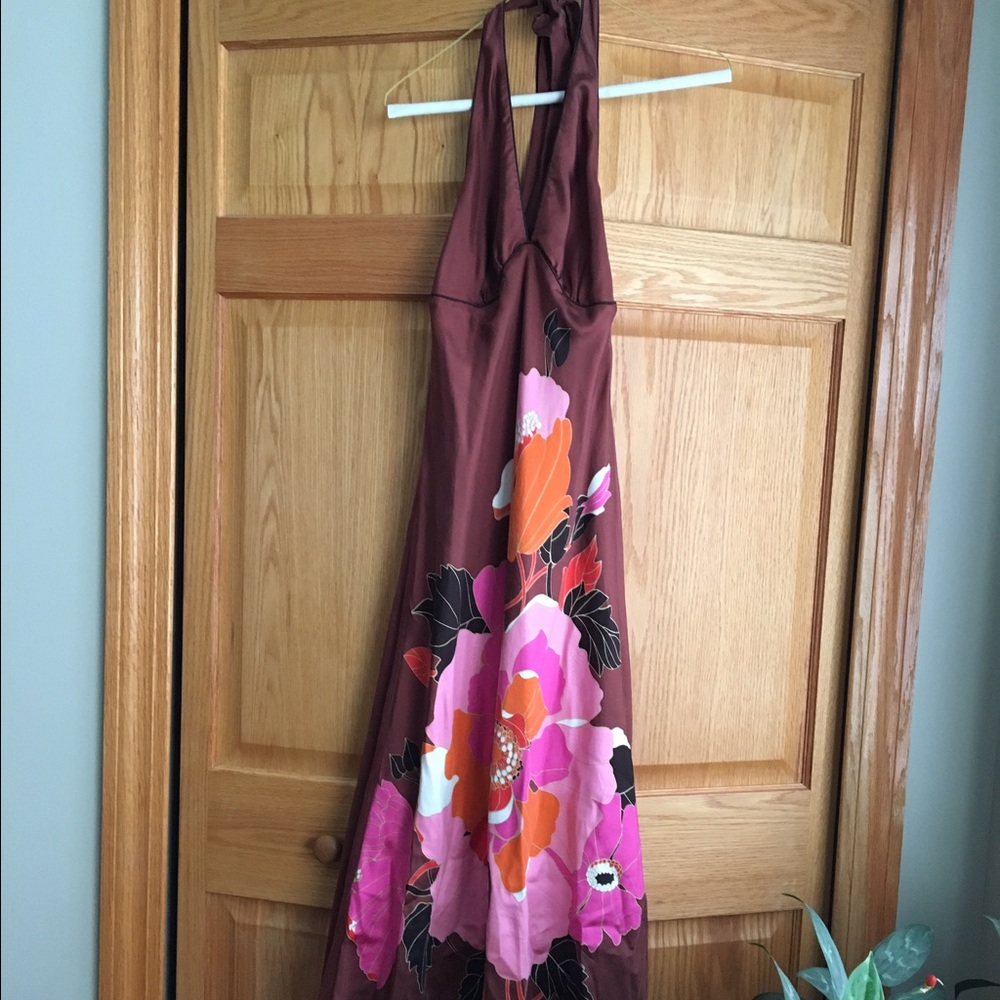 LAST CHANCE! Banana Republic silk halter maxi