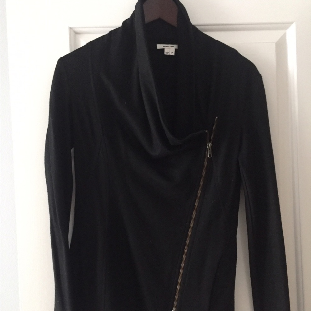 Helmut Lang black wool jacket/zip up sweater