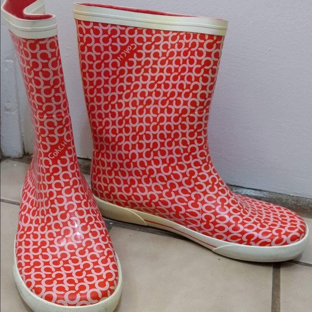 Coach rain boots