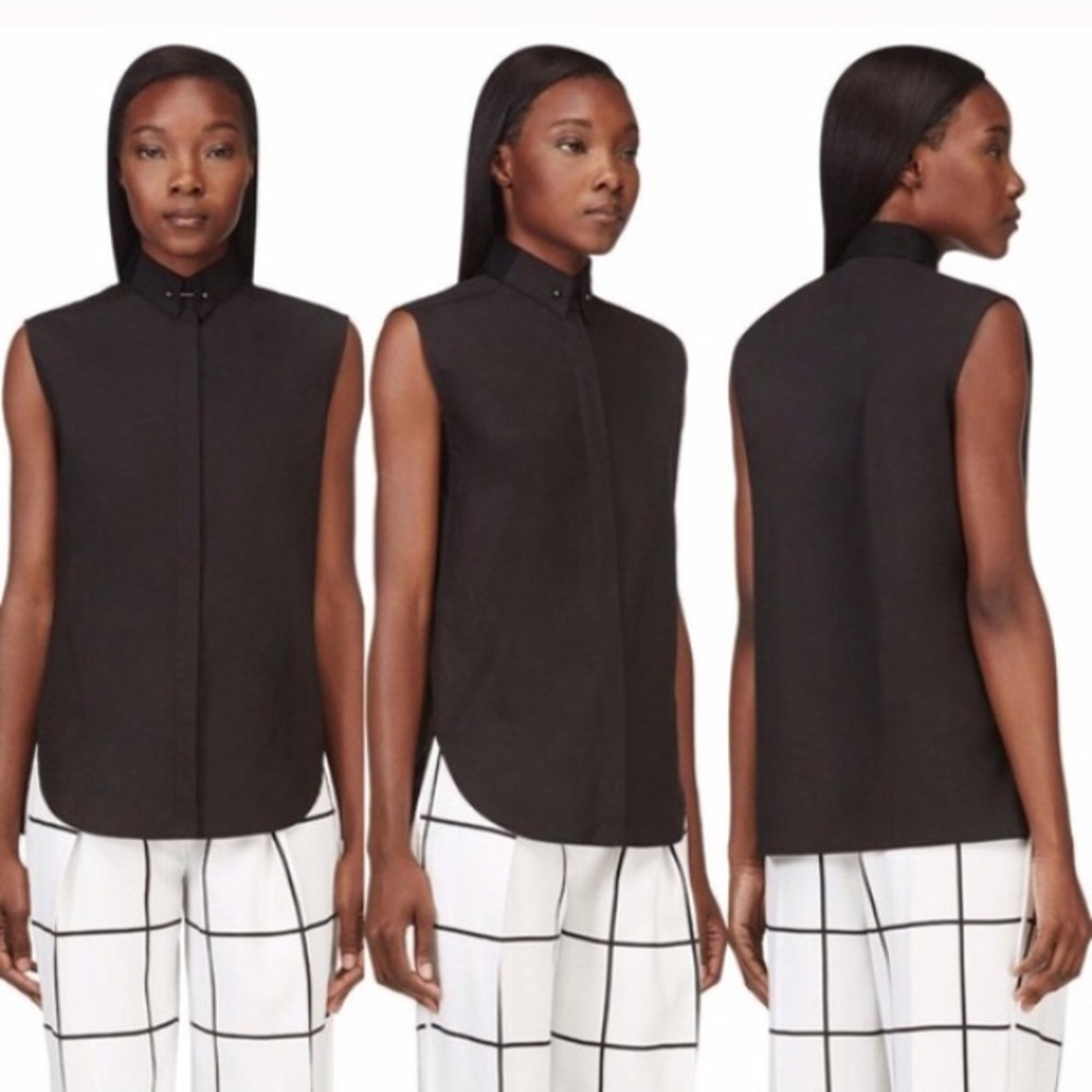 3.1 Phillip Lim Sleeveless Barbell Button Up