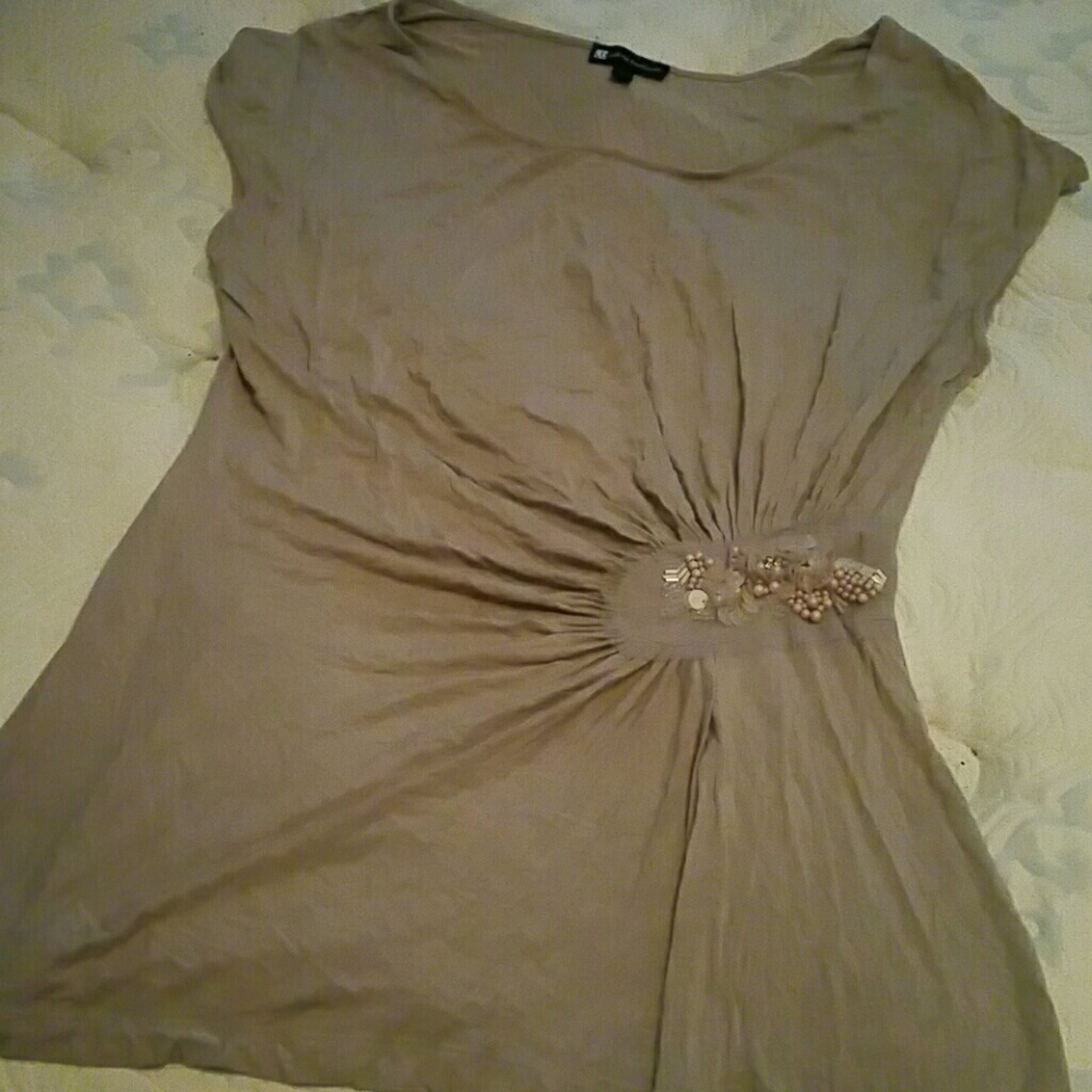 Gathered beige top