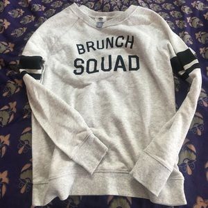 Old Navy XS Heather Grey Brunch Squad Sweater