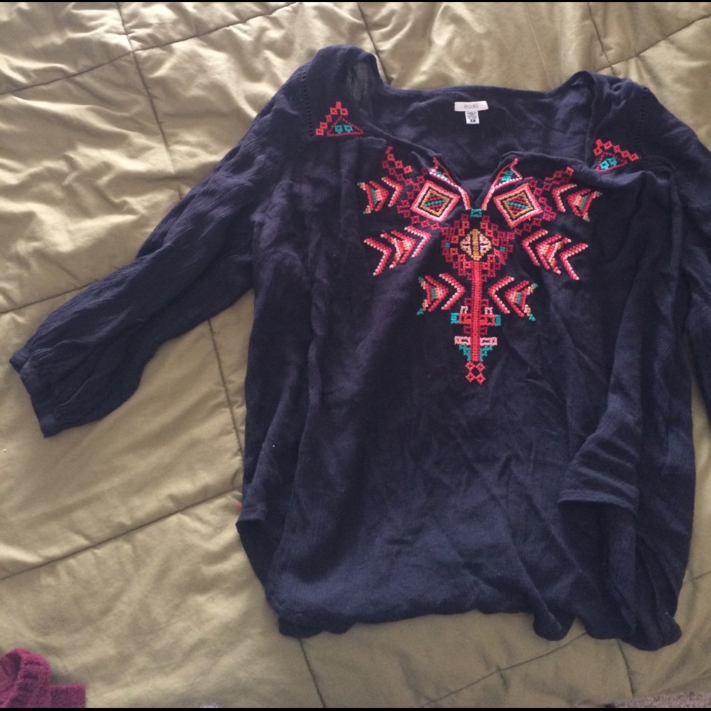 Embroidered top
