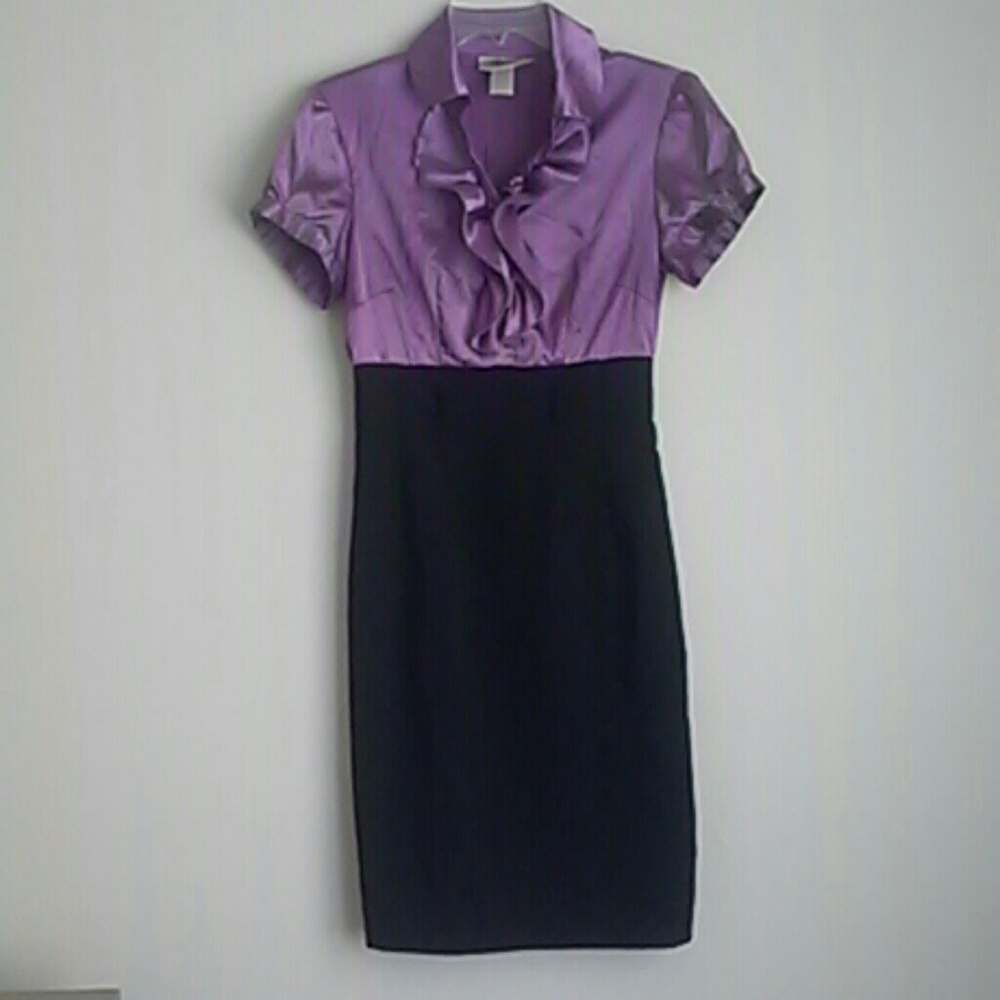 Beautiful purple and black silky dress 6