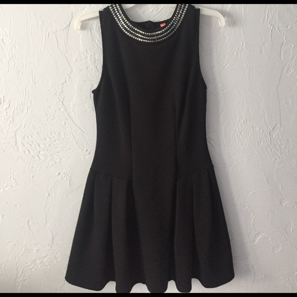 Black dress with neck detailing