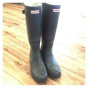 Tall matte hunter boots