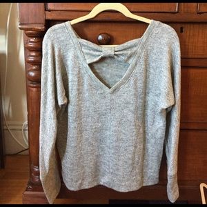 Forever 21 Back Bow Silver sweater