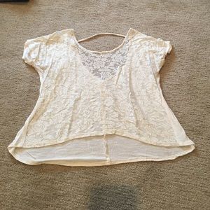 White lace tank top