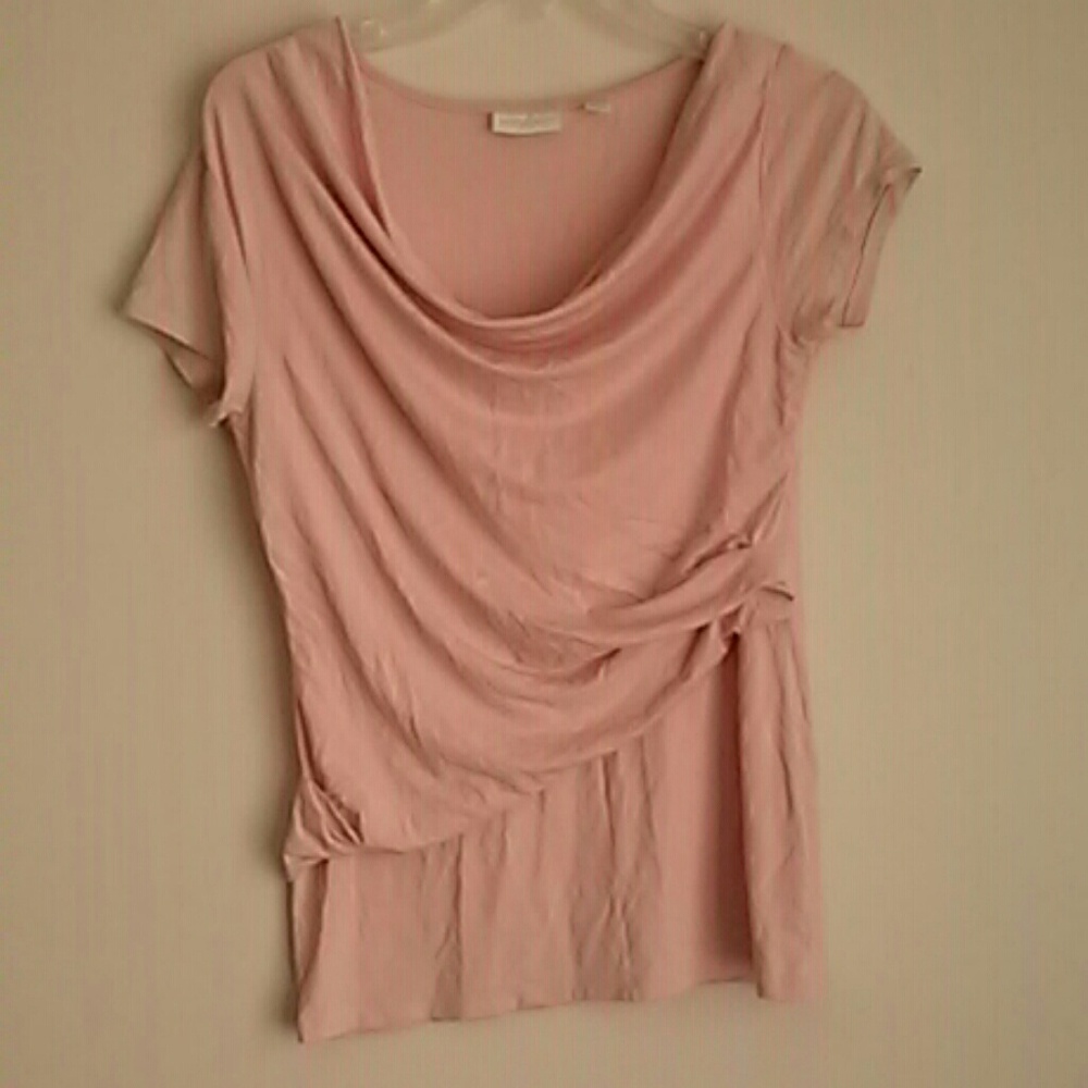 EUC New York & Company silky pink top