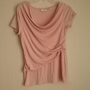 EUC New York & Company silky pink top
