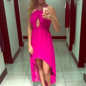 {Bebe} hot pink maxi dress