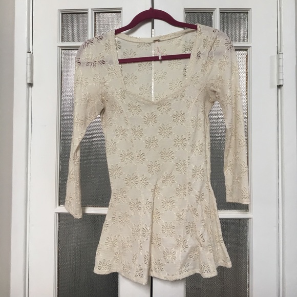 Free People Ivory Daisy Peplum - Picture 3 of 5