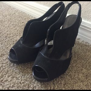 Adorable Black Slingback Heels