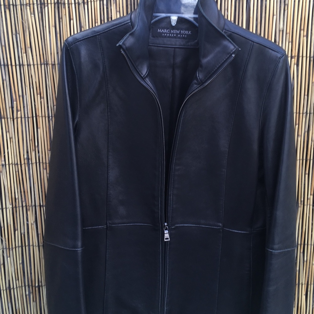 Black leather jacket-M