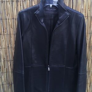 Black leather jacket-
