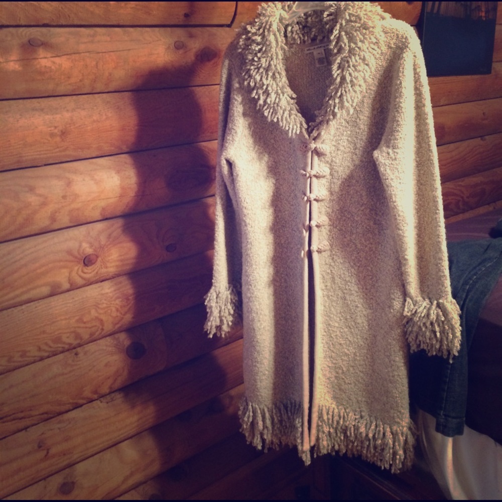 Nubby duster sweater