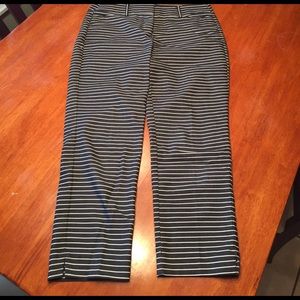 LOFT angle-length pant - denim/white stripe 4P