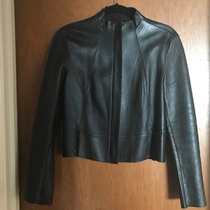 Donna Karan Signature Lambskin Leather Jacket