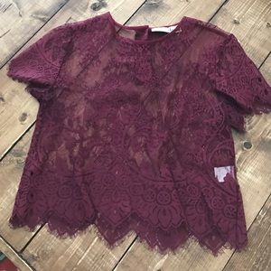 Women's lace crop top