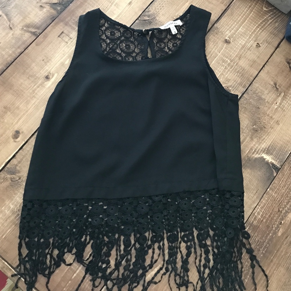Black tank top
