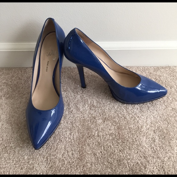 nine west blue heels