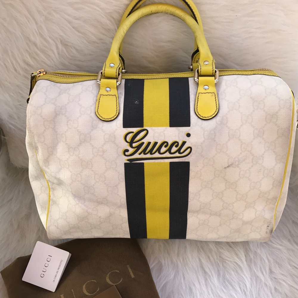 GUCCI PVC GG MONOGRAM JOY BOSTON BAG SPEEDY