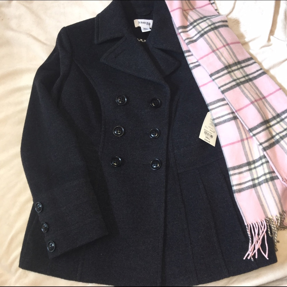 NWT Cashmere blend peacoat