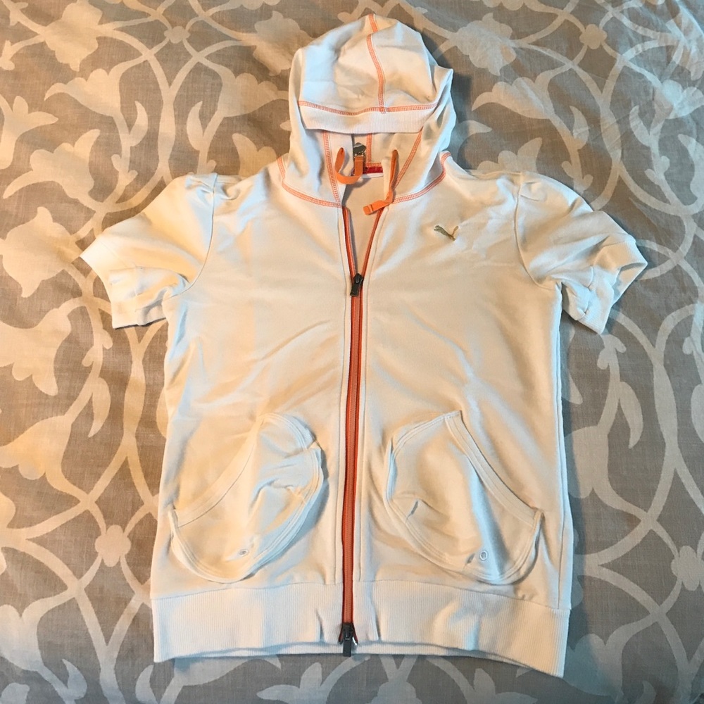 Puma Short Sleeve Zip Up Sweatshirt