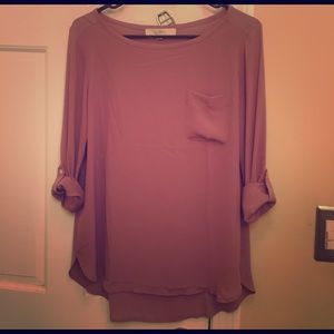 Mauve pink top from Loft, Small
