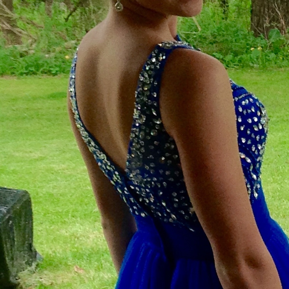 Beautiful blue prom dress