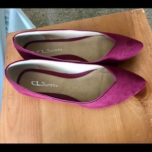 Faux Suede Slip-ons by 'CL by Laundry' in Wine