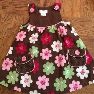 Corduroy flower dress