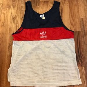 Vintage Adidas Tank Top sz Large. 80s Swag!