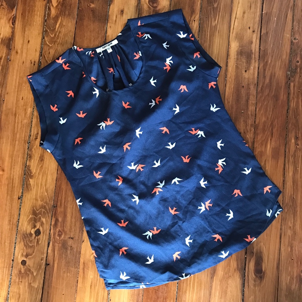 Cap Sleeve Bird Top