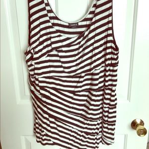 Torrid striped ruffle tank