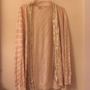 Banana Republic Gold Sequin Cardigan