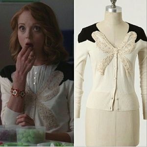 Anthropologie Precious Material Cardigan