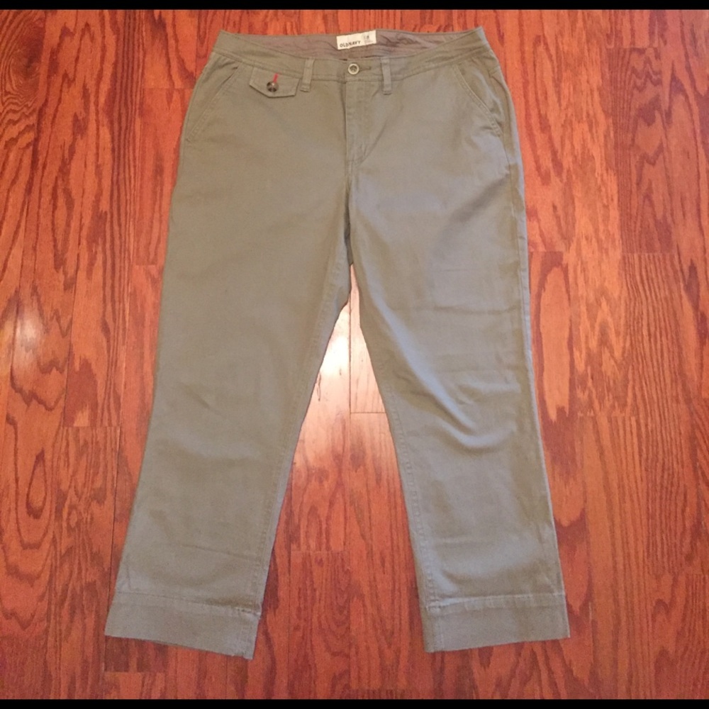 Cropped Taupe Khakis