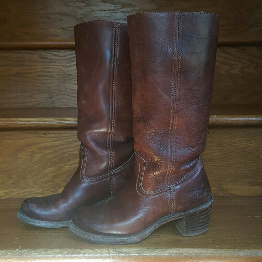 Frye Campus Boots 14L in cognac