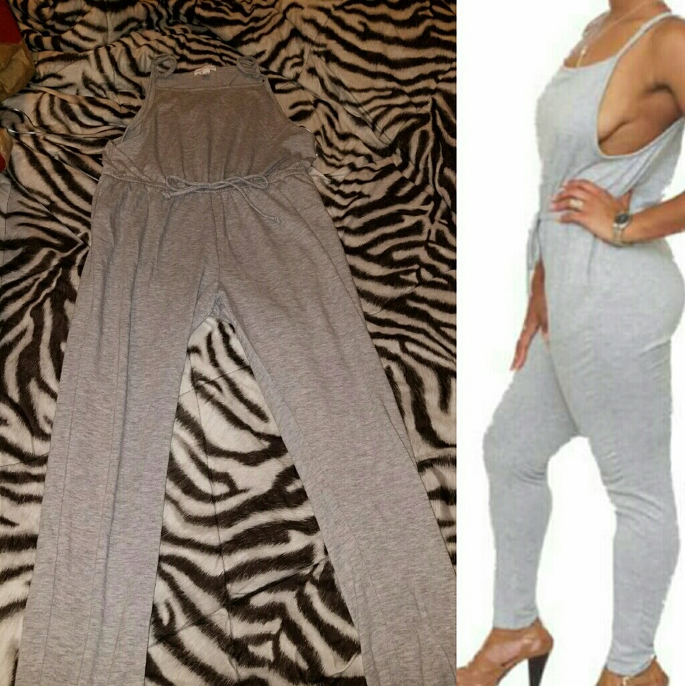Gray Cotton Romper
