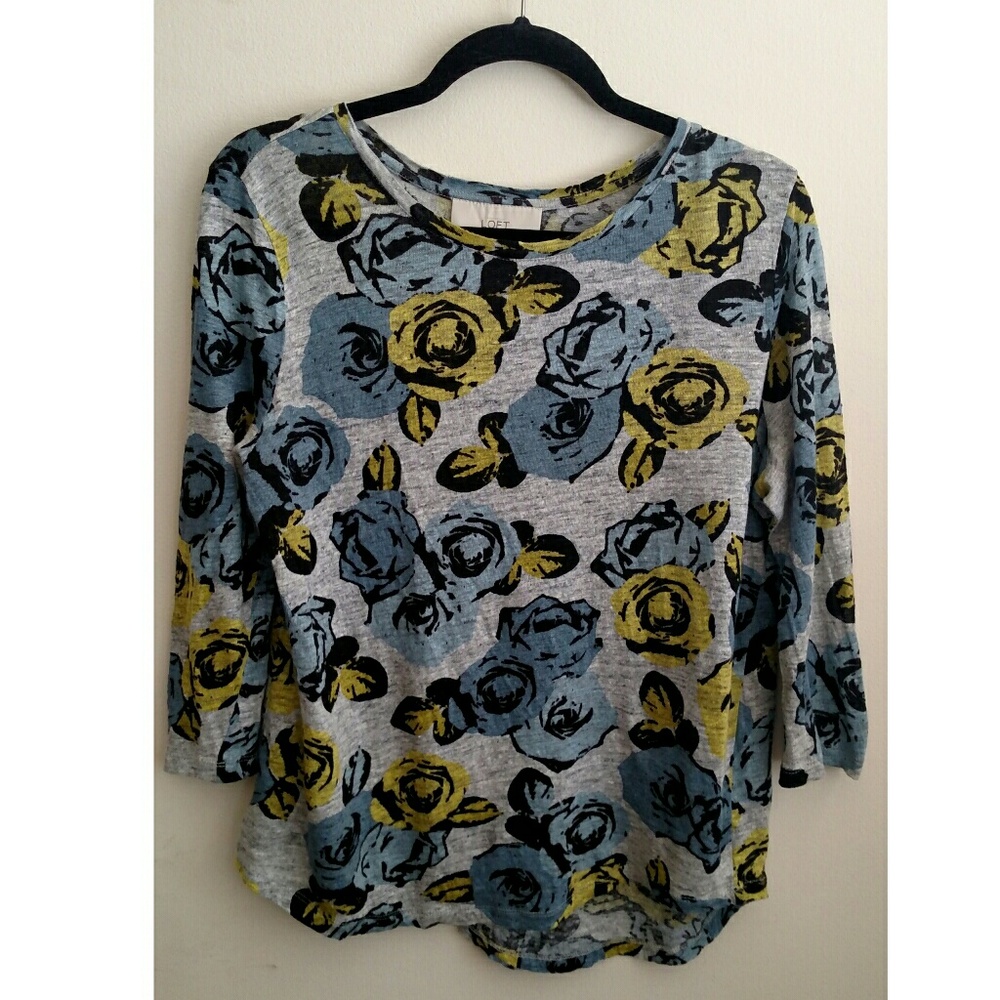 LOFT Large 3/4 Sleeve Top