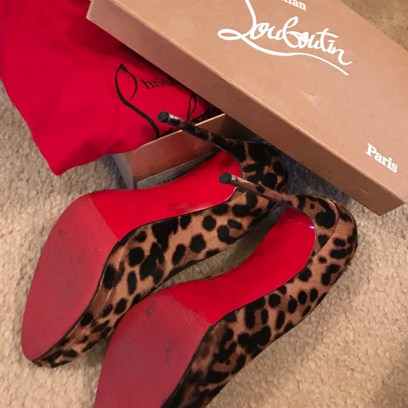 Louboutin Filo Pony Leopard Luxor sz 40 authentic - Picture 3 of 4