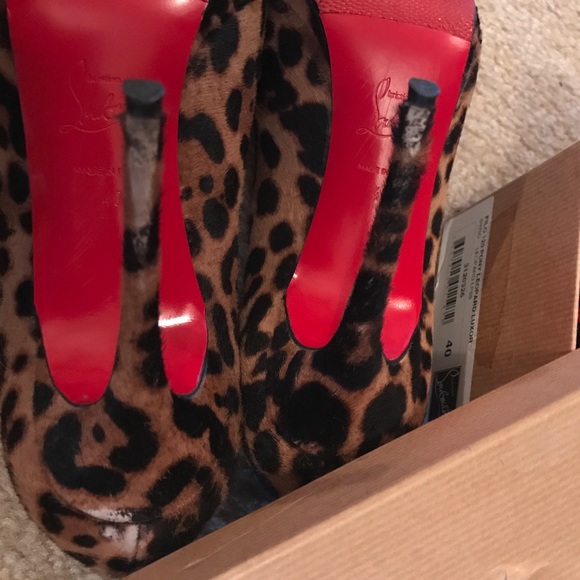 Louboutin Filo Pony Leopard Luxor sz 40 authentic - Picture 4 of 4
