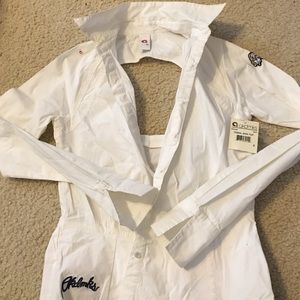 Beautiful sexy white bottom shirt