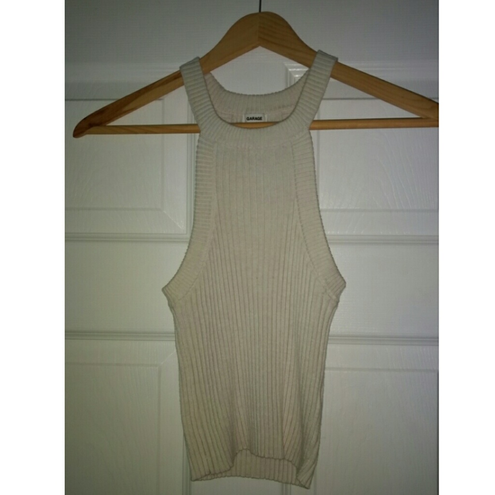 cropped halter tank