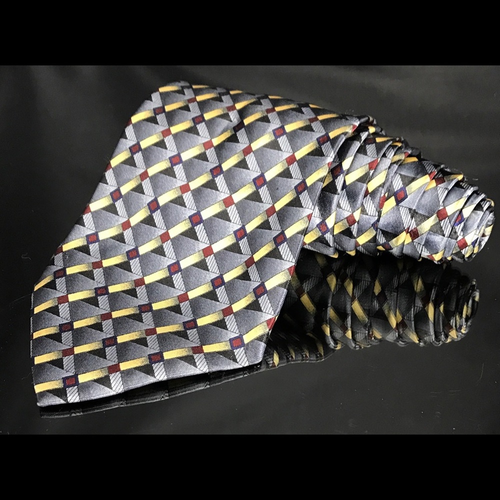 NEW MODERN ELEMENTS Mens Gray Geometric Classic