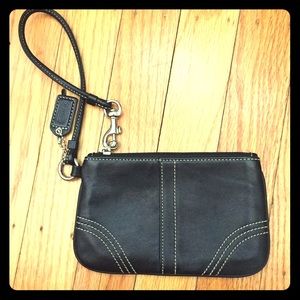 COACH black wristlet