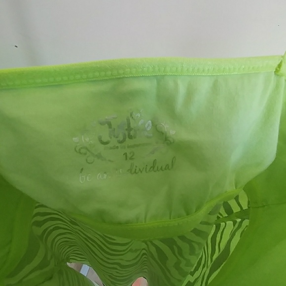 NWOT. Justice size 12 zebra print cami - Picture 3 of 3